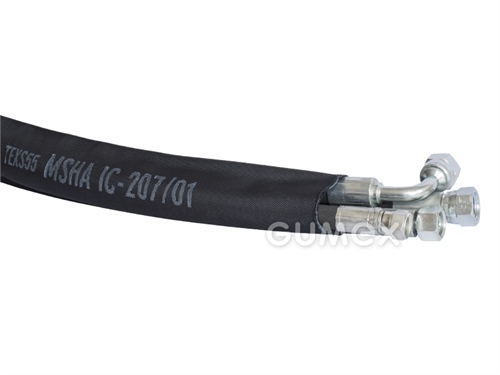 Ochranný návlek TEXSLEEVE na hadice a trubky, 53mm, nylonové vlákno (PA6), -40°C/+100°C (krátkodobo +120°C), čierny